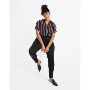 Madewell Curvy High Rise Skinny Jeans Womens 36 Petite Black J1415 NEW